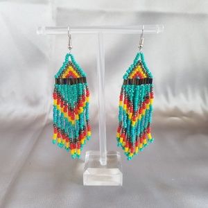 New boho beads chandelier earrings
